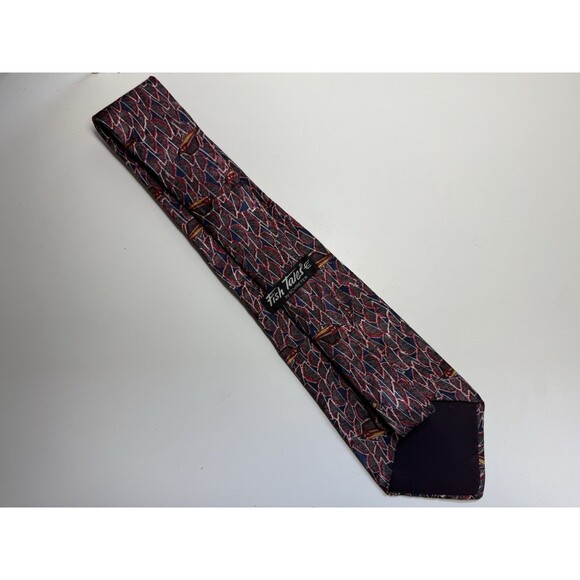 Fish Tales By Schreter Hand Finished All Silk Sailfish Neck Tie - Picture 5 of 8